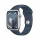 Apple Watch Series 9 GPS, 41mm Silver Storm Blue Sport Band S/M
