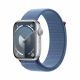 Apple Watch Series 9 GPS, 45mm Silver Winter Blue Sport Loop